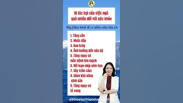 10 tác hại khi ngủ quá nhiều| Đỗ Ngọc Diệp #dongocdiep #khoetunhiendongocdiep