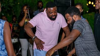 Kunle Afolayan, Mum And Gabriel Afolayan Dancing At Birthday Party