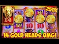 Omg 14 gold heads on buffalo gold collection slot machine  250x win the most ive collected