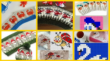 Easy Two Colors Knitting pattern For every Sweater // New Graph Knitting Pattern/Cross Stitch Design