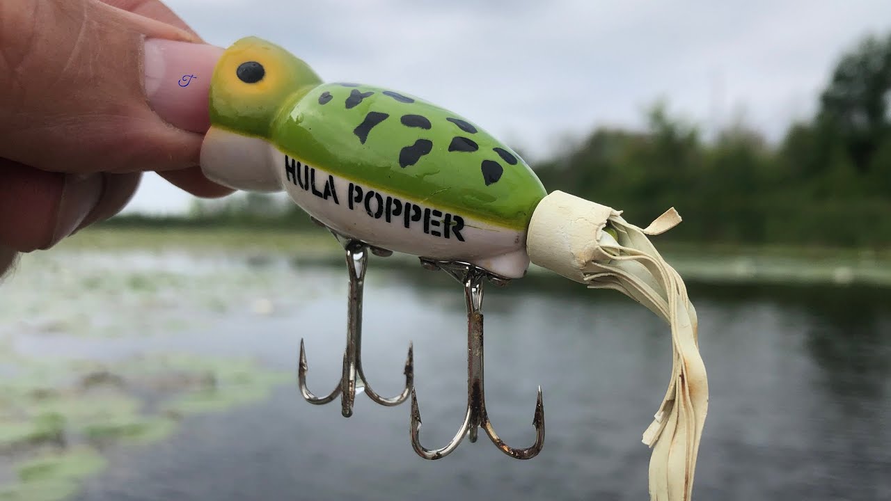 Hula Popper Fishing for Bass and Bowfin 