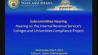 W&M Hearing: May 8, 2013 PM