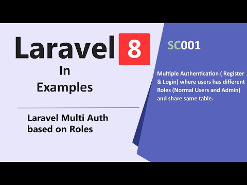 SC001 - Laravel 8 Multi Auth based on Roles