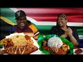 African food mukbang challenge with chillin wit walt my brother  katrina g