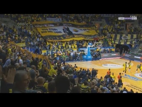 Fenerbahçe Beko Taraftarının Maç öncesi Takıma verdiği Muhteşem Destek