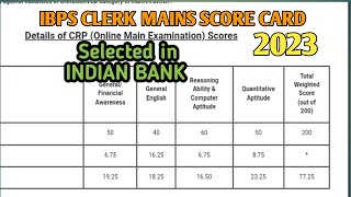 ibps clerk mains score card 2023 #ibps #ibpsclerk #ibpspopreparation  #banking