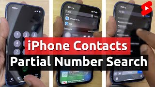 Search iPhone CONTACTS by PARTIAL Number 🔥 iPhone Tips #Shorts screenshot 2
