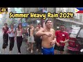 First summer heavy rain in central signal village taguig city  4k