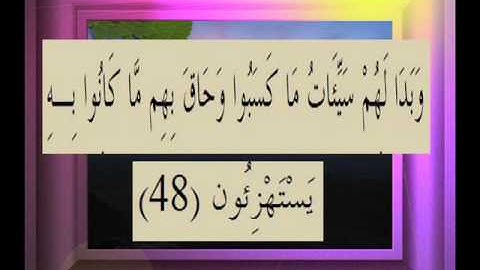 القرآن الكريم سورة الزمر الاية 48
