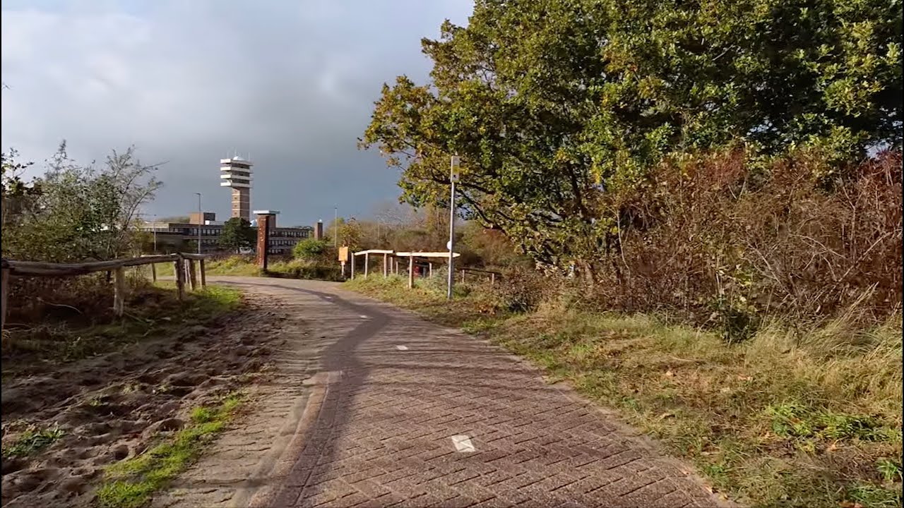 Autumn ride, a 'fake flat' on a wet bicycle ride to Meijendel, a long & slow video