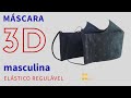 Como fazer MÁSCARA 3D masculina - elástico ajustável