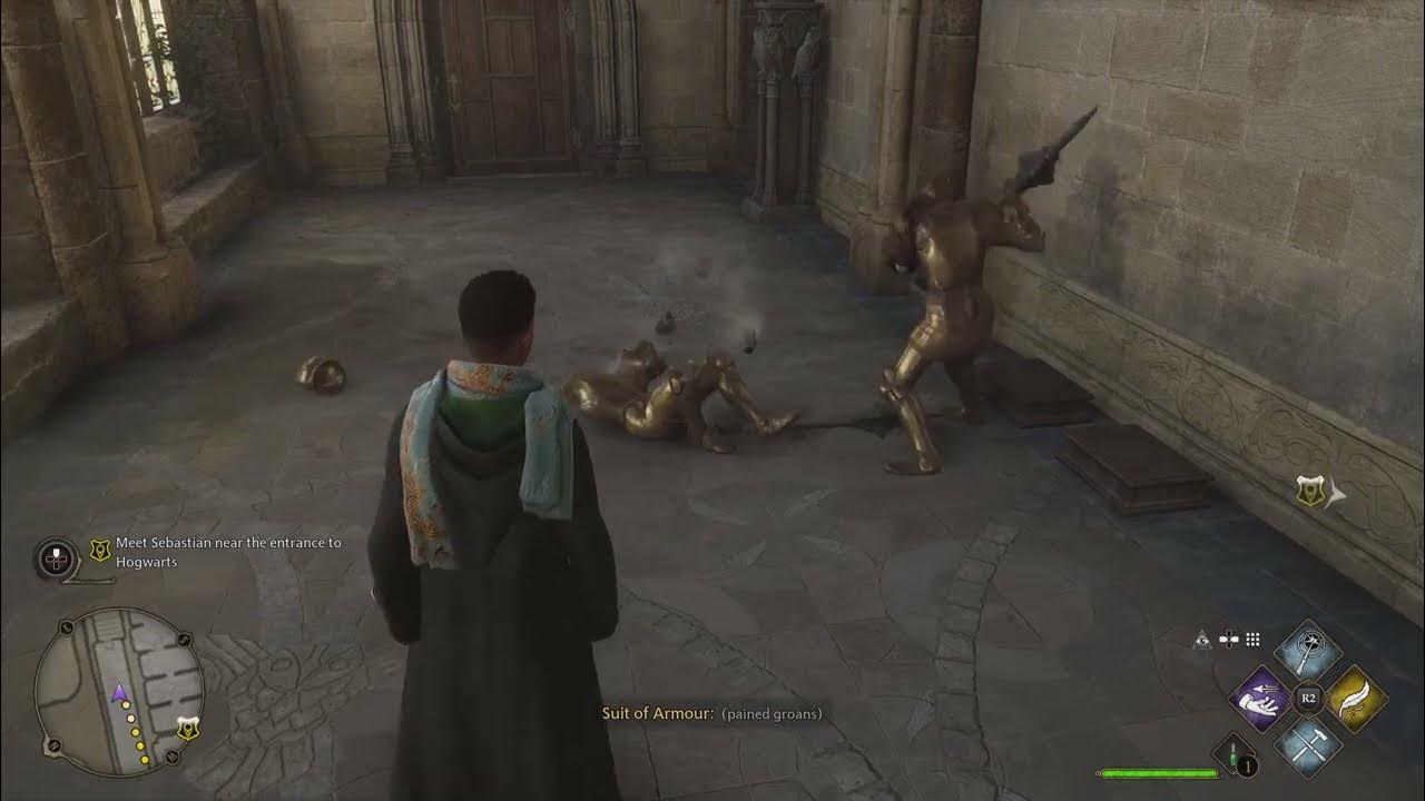 Hogwarts Legacy Suit of Armour Fight YouTube