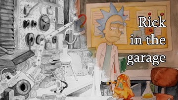 Rick in the garage | Watercolour painting