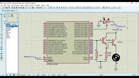 Control de PWM en un motor con ADC (convertidor analogo digital) - Atmel Studio & Proteus