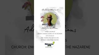 Adolphus Williams | Funeral Service Announcement #obituariessvg