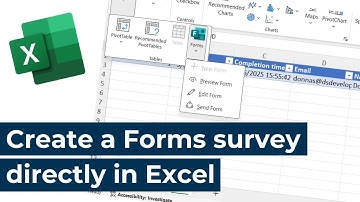 Microsoft Excel - Create a Forms survey directly in Excel