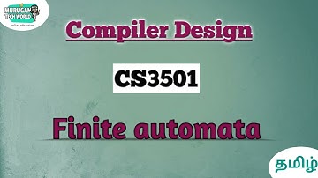 Finite automata in Compiler design tamil||CS3501||CD.#compilerdesign #finiteautomata