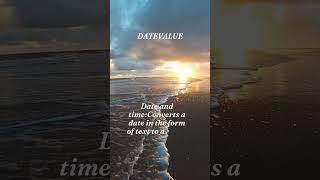 DATEVALUE