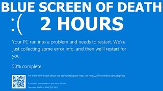 Windows 10 Blue Screen of Death REAL COUNT BSOD 2 hours 4K Resolution