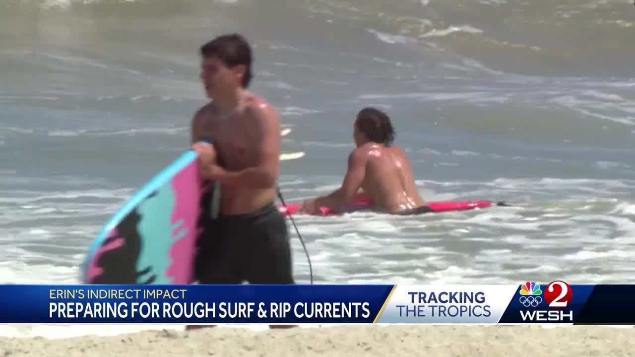 Florida braces for rip current, rough surf as Hurricane Erin passes by ...