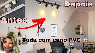 COMO FAZER LUMINÁRIA DE TRILHO COM CANO PVC - FÁCIL e Gastando pouco