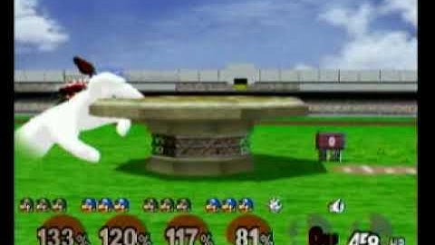 Super Smash Bros Melee CrazyMod - Gameplay #5 (4 Mario Bros Team vs. Master Hand and Crazy Hand)