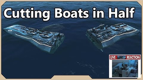 Using Laser Cutters to saw boats in half in From the Depths