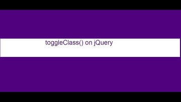 Simple example for toggleClass() on jQuery