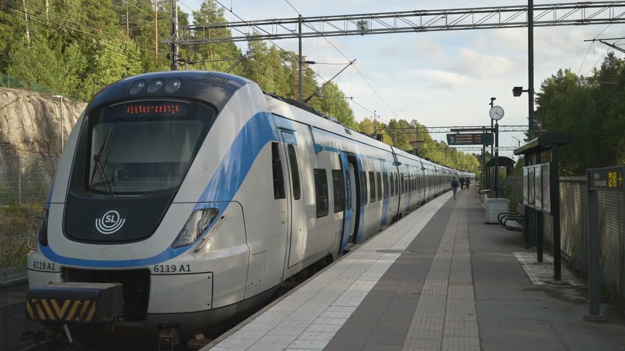 Sweden, Stockholm, train ride from Bålsta to Södra station