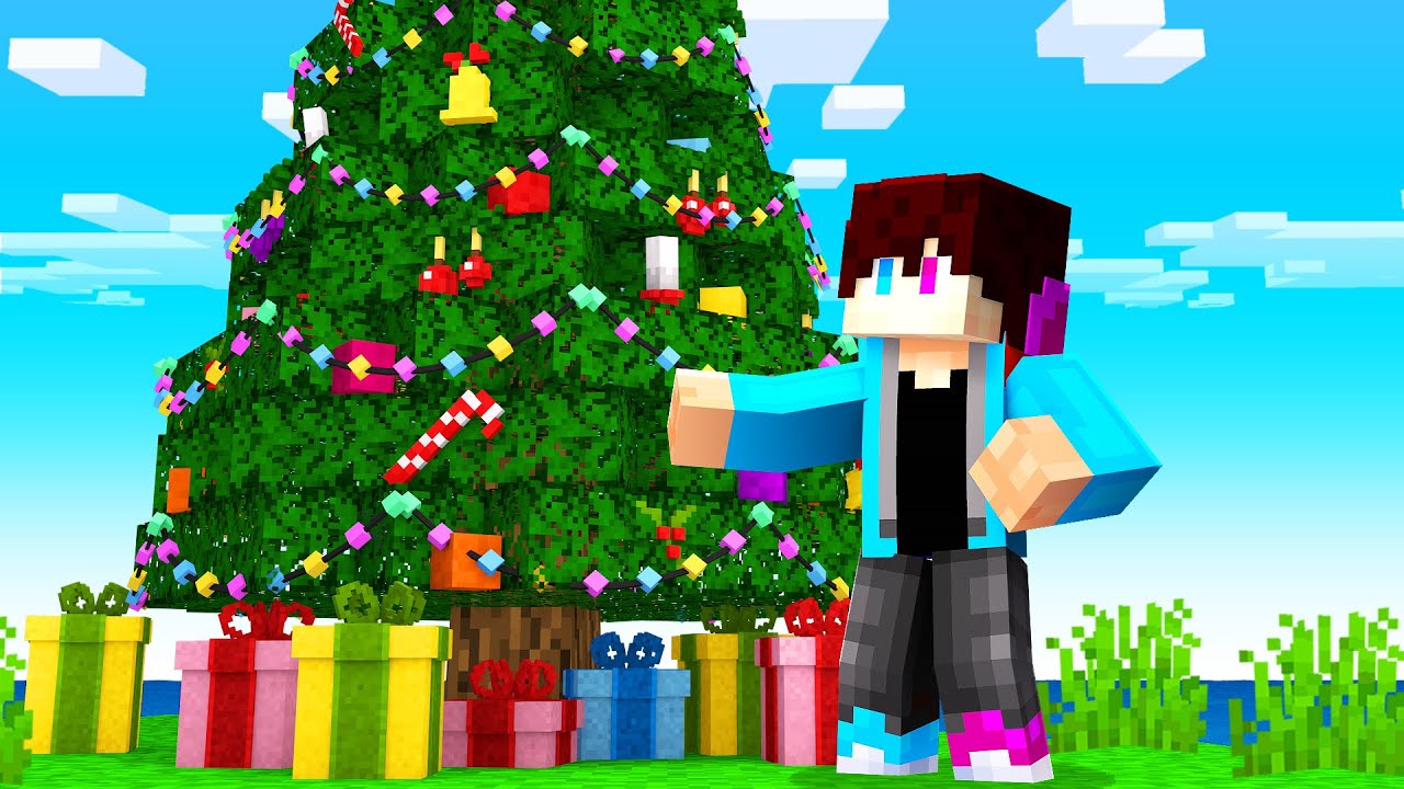 MEGA KERSTBOOM BOUWEN Op Mijn RAFT! (Minecraft)