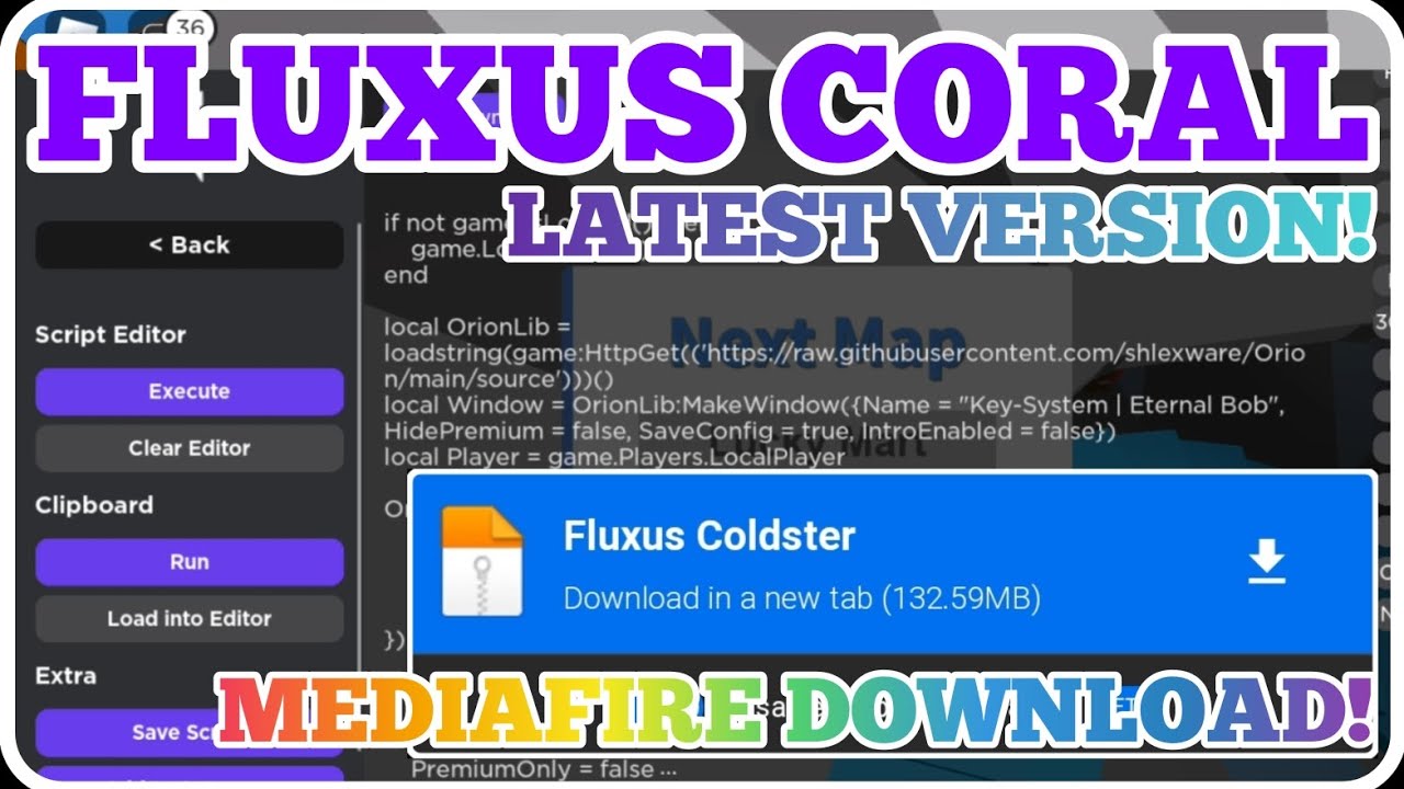 Fluxus Coral New Update 597, Fluxus new update download, Download Fluxus, Fluxus  Roblox,Fluxus key 