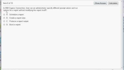 COG-622 IBM Cognos 10 BI Administrator