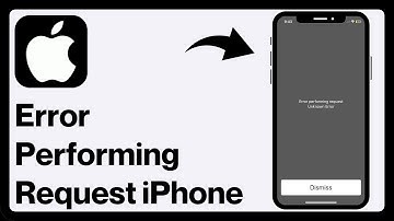 How to FIX “Error Performing Request Unknown Error” on iPhone
