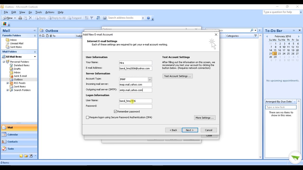 How To Set Up Yahoo Mail In Microsoft Outlook 2007 2010 2013 2016