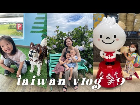 台灣 VLOG #9 | 宜蘭樂高樂色山 | 陽明山繡球花 | 第一個網友dada 🥰 | 小小世界童年 | 艾瑪自己做鑰匙圈 |