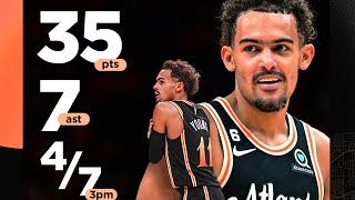 Trae Young drops 35 points (4-7 3-PT FG) and 7 assists in win over Kings