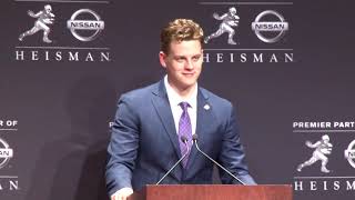 Heisman winner Joe Burrow on his award winning night