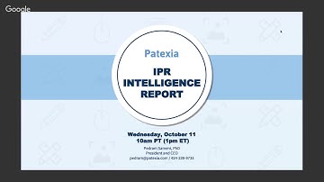 IP Insights: Webinar for IPR Intelligence Report