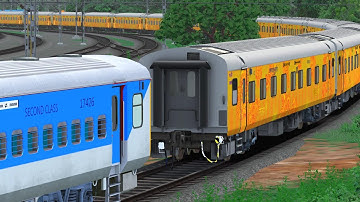 Wag-7 Coupling Blue Lhb to Tejas Rajdhani Express || wdp4d diesel loco || express trains Shunting 