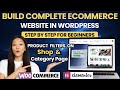 Build Complete eCommerce Website in WordPress Part-13 | Add Product Filters to Shop &amp; Category Page