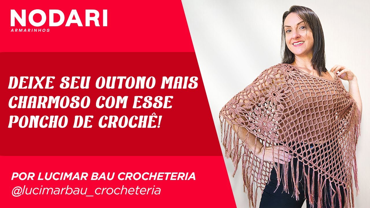 🍂✨🤗 DEIXE SEU OUTONO MAIS CHARMOSO - PONCHO DE CROCHÊ MARAVILHOSO 🤗🍂✨
