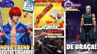 URGENTE! ROUPA DE GRAÇA, ONE PUNCH MAN DE VOLTA, NOVA TREND E EVENTOS CHEGANDO, NOVIDADES FREE FIRE