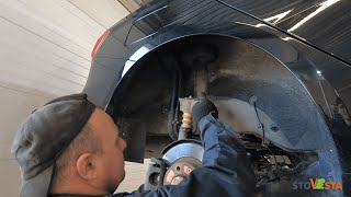 Замена амортизаторов на Lada Vesta | Установка пружин с занижением  на Ладу Весту