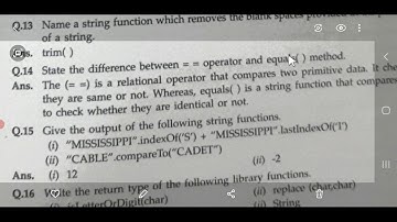 icse revision theory of string Handling