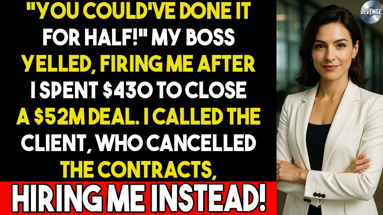 «Ты мог бы сделать это за половину!» Мой начальник уволил меня, поэтому клиент нанял меня.