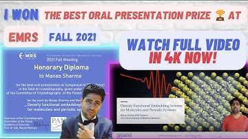 My Award Winning Talk at EMRS 2021 (Fall) on Density Functional Embedding Scheme