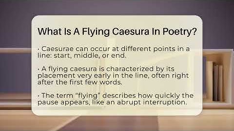 What Is A Flying Caesura In Poetry? - The Prose Path