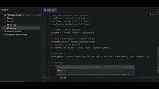 Day4. Randomisation and Lists (Rock, Paper, Scissors)
