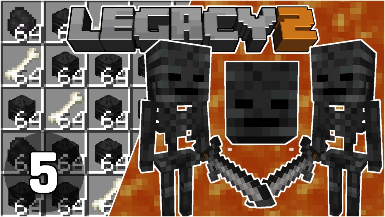 Wither Skull Farm without Roses - Legacy SMP 2: #5 | Minecraft 1.16