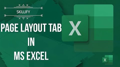 PAGE LAYOUT TAB in MS EXCEL #excelskills - MS EXCEL BEGINNER TO ADVANCED SERIES